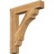 Ekena Millwork Olympic Block Rough Sawn Bracket, Western Red Cedar, 4"W x 24"D x 28"H BKT04X24X28OLY05RWR - alternate 1